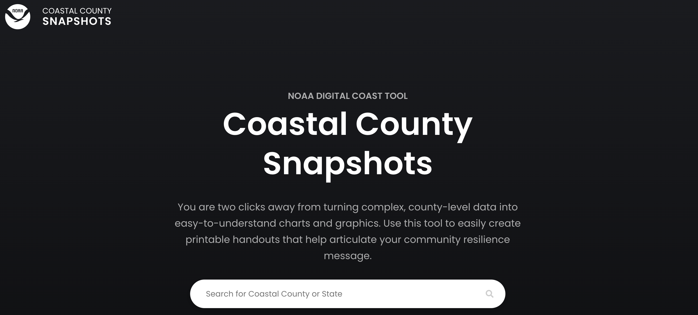 NOAA Coastal County Snapshots